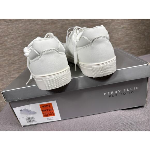 Perry Ellis Portfolio Mens Dress Shoes Size 10.5 White 1851120 NEW main image 11